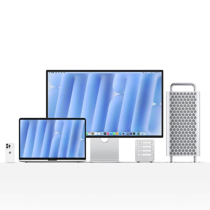 4 lizdų M.2 NVMe SSD diskų array dėžutė Orico balta