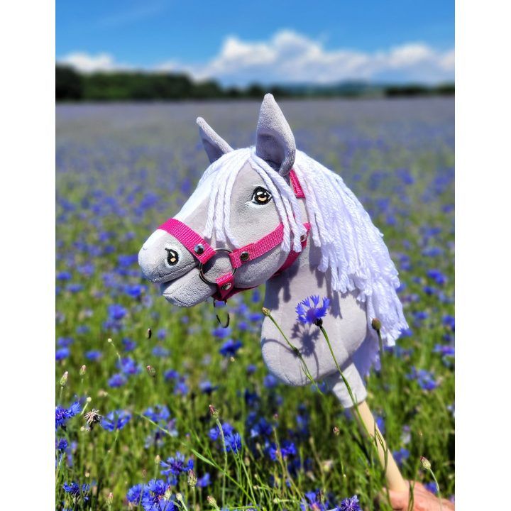 Hobby Horse pilkas arkliukas ant lazdos Premium A4