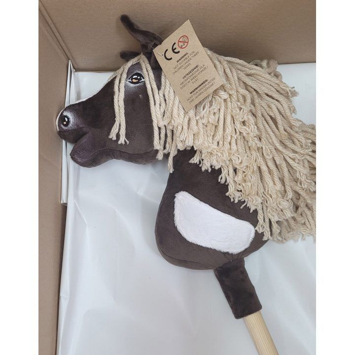Hobby Horse lazdelinis arkliukas Super Premium western IV tamsiai rudas A4