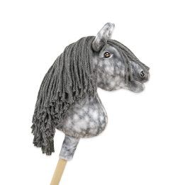 Hobby Horse lazdelinis arkliukas dapple grey su pilka karčiais Premium A4