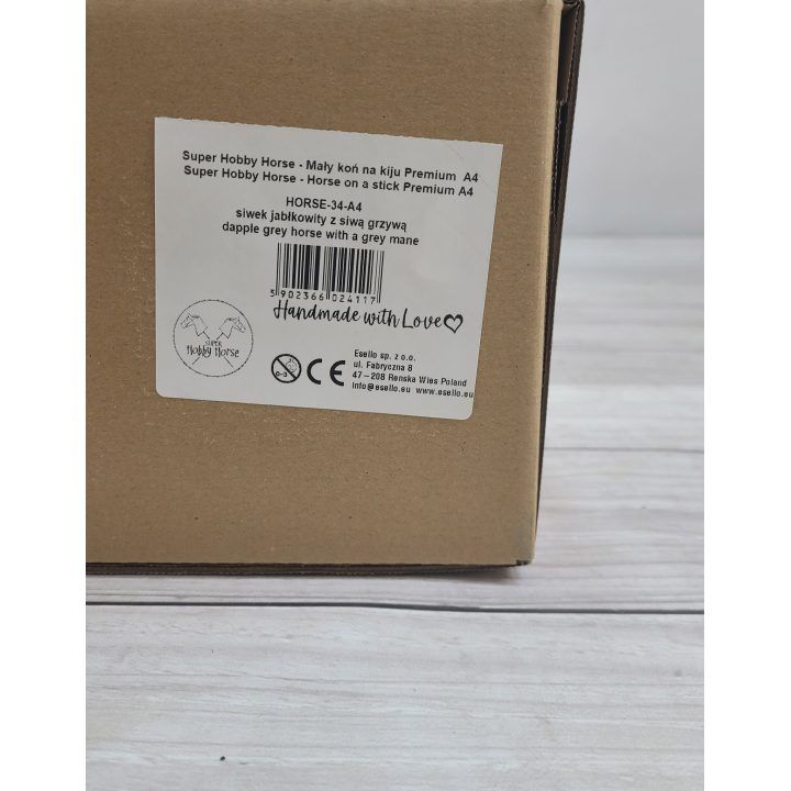 Hobby Horse lazdelinis arkliukas dapple grey su pilka karčiais Premium A4