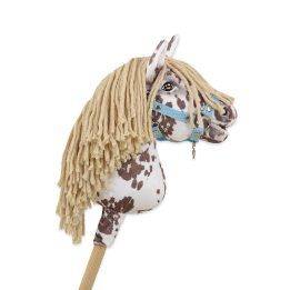 Hobby Horse lazdelinis arkliukas su ruda leopardine spalva ir smėlio karčiais