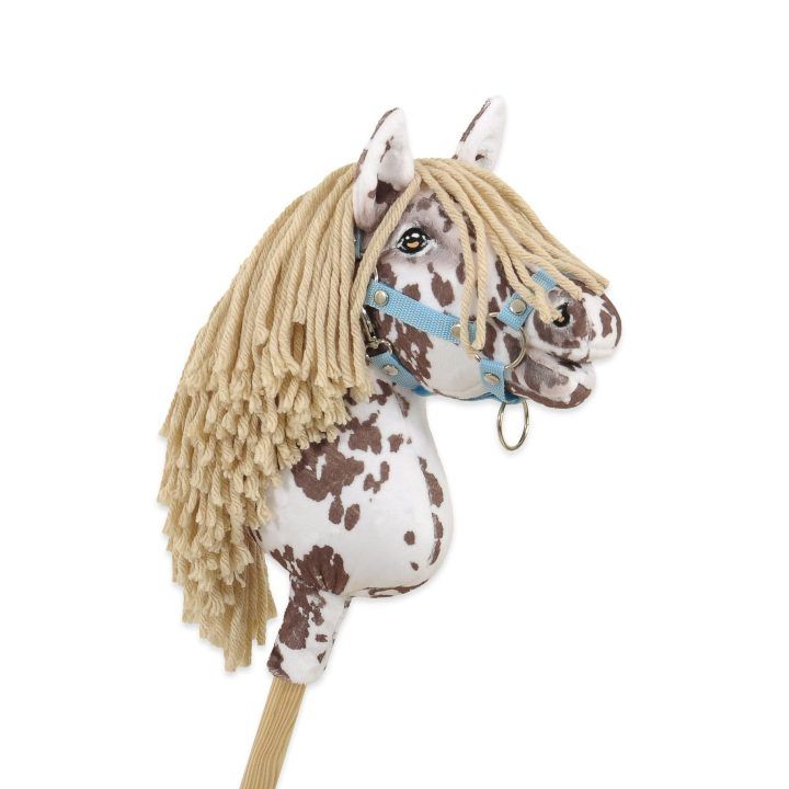 Hobby Horse lazdelinis arkliukas su ruda leopardine spalva ir smėlio karčiais