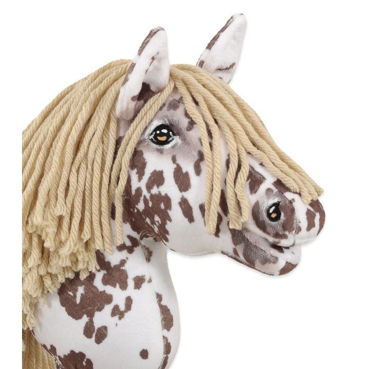 Hobby Horse lazdelinis arkliukas su ruda leopardine spalva ir smėlio karčiais