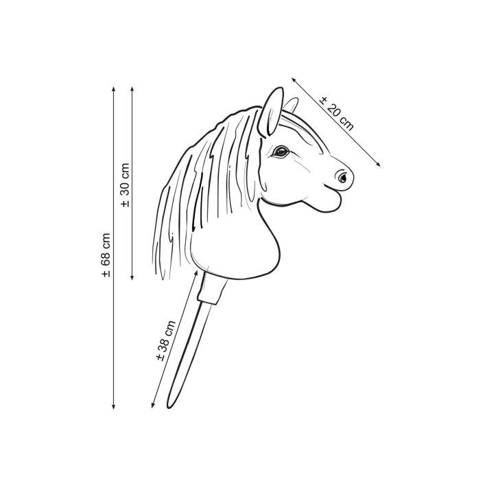 Hobby Horse arkliukas rudas leopardas su juoda karčiene A4