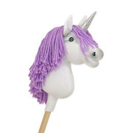 Vienaragis ant lazdos su violetine karčiais ir sidabriniu ragu Hobby Horse