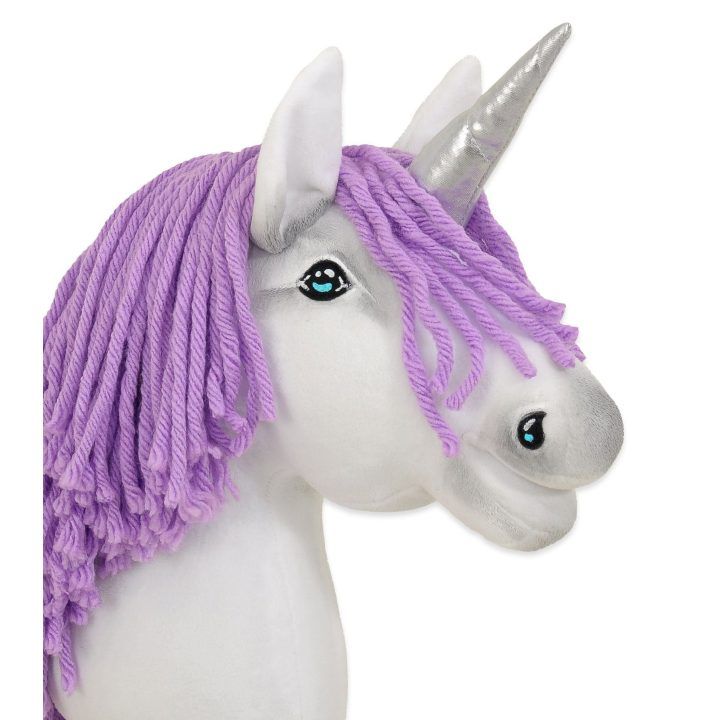 Vienaragis ant lazdos su violetine karčiais ir sidabriniu ragu Hobby Horse