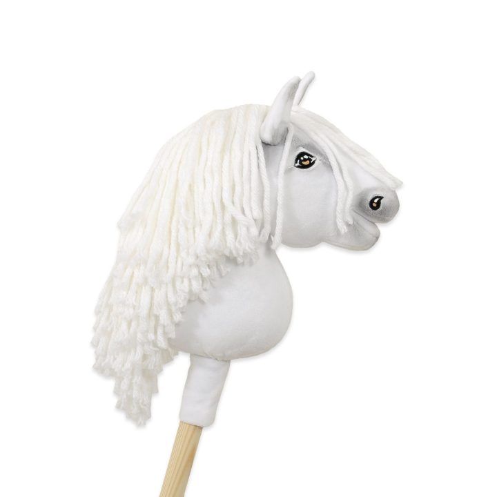 Hobby Horse lazdelinis arkliukas Super Premium baltas A5
