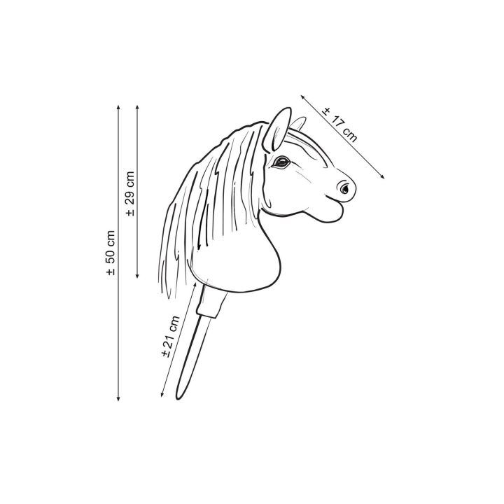 Hobby Horse lazdelinis arkliukas Premium tamsaus bėro atspalvio A5