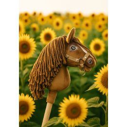 Hobby Horse lazdelinis arkliukas Premium šviesiai kaštoninis A5