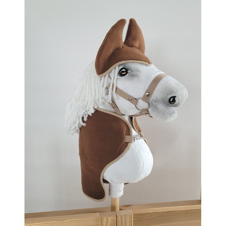 Rudas flisinis apklotas su ausų uždangalais Hobby Horse A4–A5