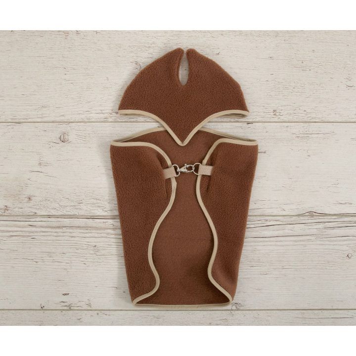 Rudas flisinis apklotas su ausų uždangalais Hobby Horse A4–A5