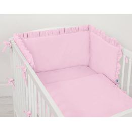 Lovytės apsauga su raukiniais kūdikiams, rožinė