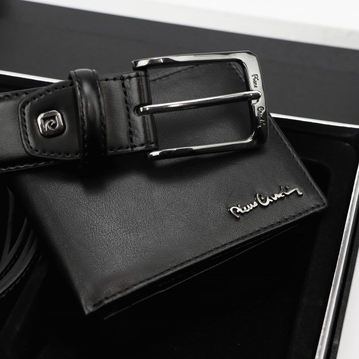Vyriškas dovanų rinkinys su pinigine ir diržu Pierre Cardin