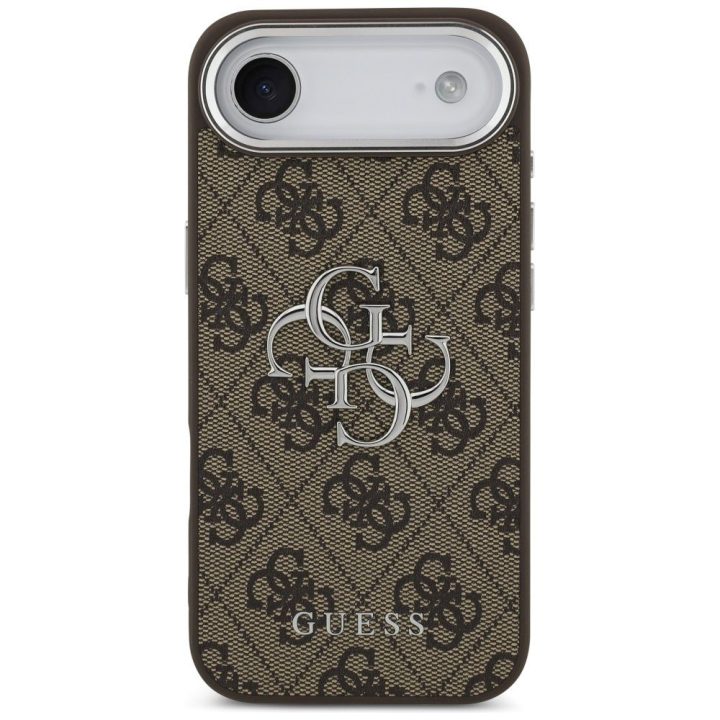 Dėklas telefonui iPhone 17 Air rudas ir sidabrinis Guess