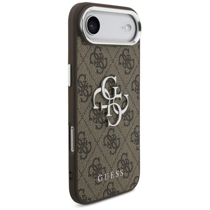 Dėklas telefonui iPhone 17 Air rudas ir sidabrinis Guess