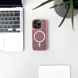 Dėklas telefonui Samsung Galaxy S26 su MagSafe palaikymu rožinis