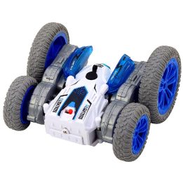 RC triukinis automobilis su šviesomis ir dūmais 360° mėlynas