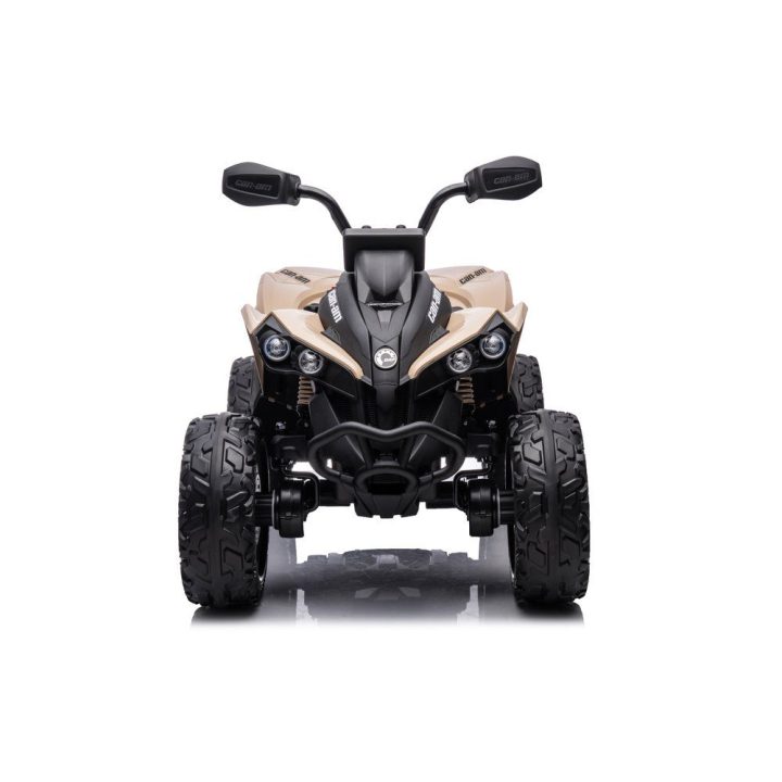 Vaikiškas elektromobilis keturratis 4x4 khaki spalvos