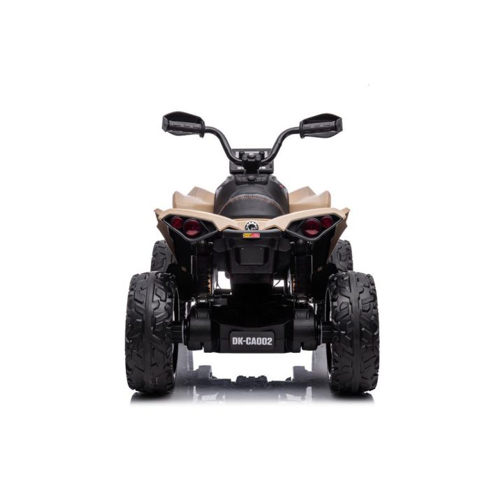 Vaikiškas elektromobilis keturratis 4x4 khaki spalvos