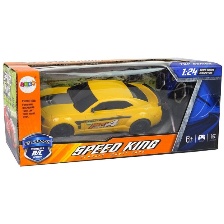 Nuotoliniu būdu valdomas sportinis automobilis 1:24 geltonas R/C Models