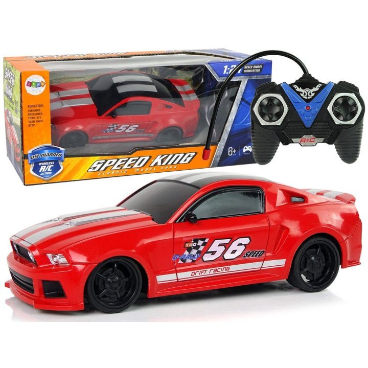 R/C sportinis automobilis 1:24 lenktyninis raudonas su tamsintais langais