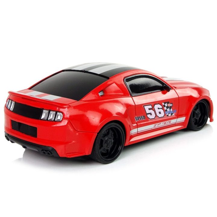 R/C sportinis automobilis 1:24 lenktyninis raudonas su tamsintais langais