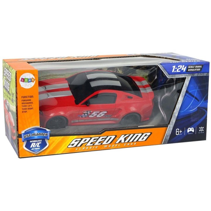 R/C sportinis automobilis 1:24 lenktyninis raudonas su tamsintais langais