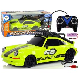 RC sportinis automobilis 1:18 su atsarginiu ratu žalias Pilot