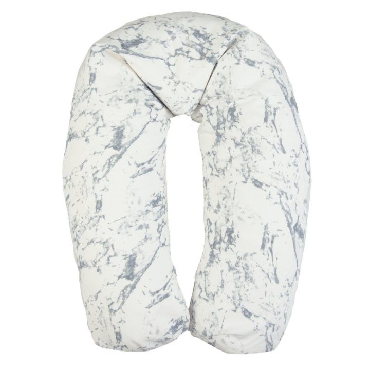 Pozicionavimo pagalvė RELAX iš medvilnės 190 cm marmurinė
