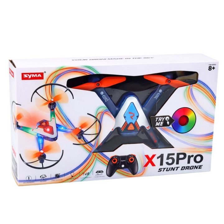 RC dronas X15 PRO su akrobatiniu režimu ir optiniu stabilizavimu