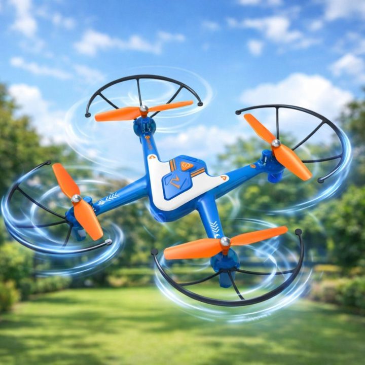 RC dronas X15 PRO su akrobatiniu režimu ir optiniu stabilizavimu