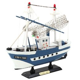 Dekoratyvinis žvejybinio laivo Flying Lady 24x23 cm mėlynas