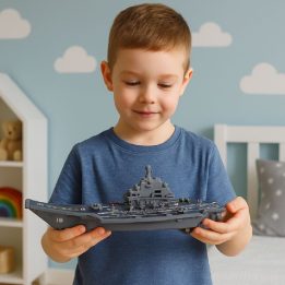 Karinis lėktuvnešis su šviesomis ir garsais 24 cm