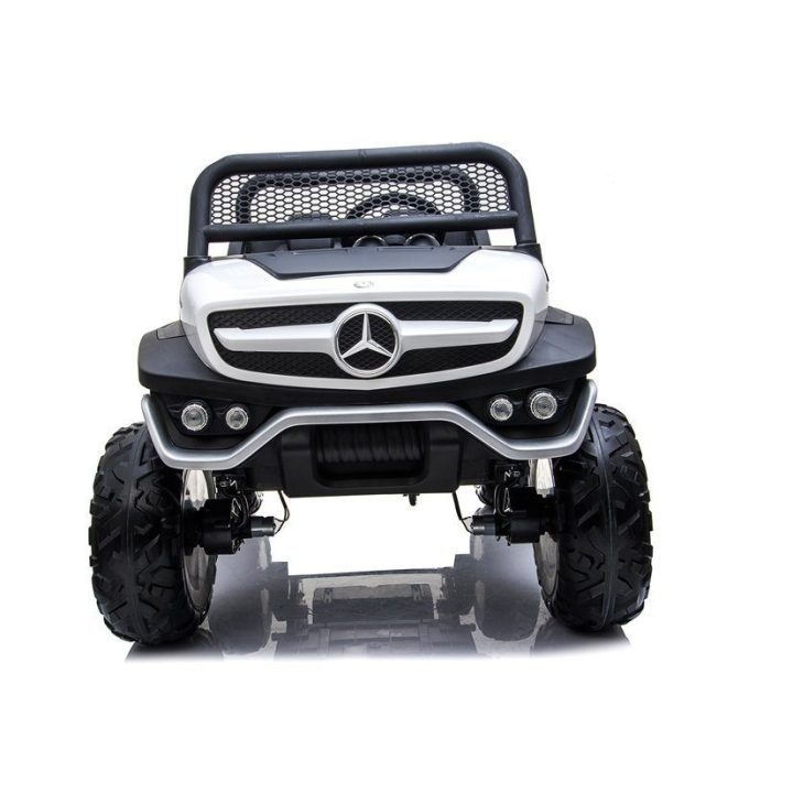 Elektrinis vaikiškas automobilis Mercedes Unimog baltas