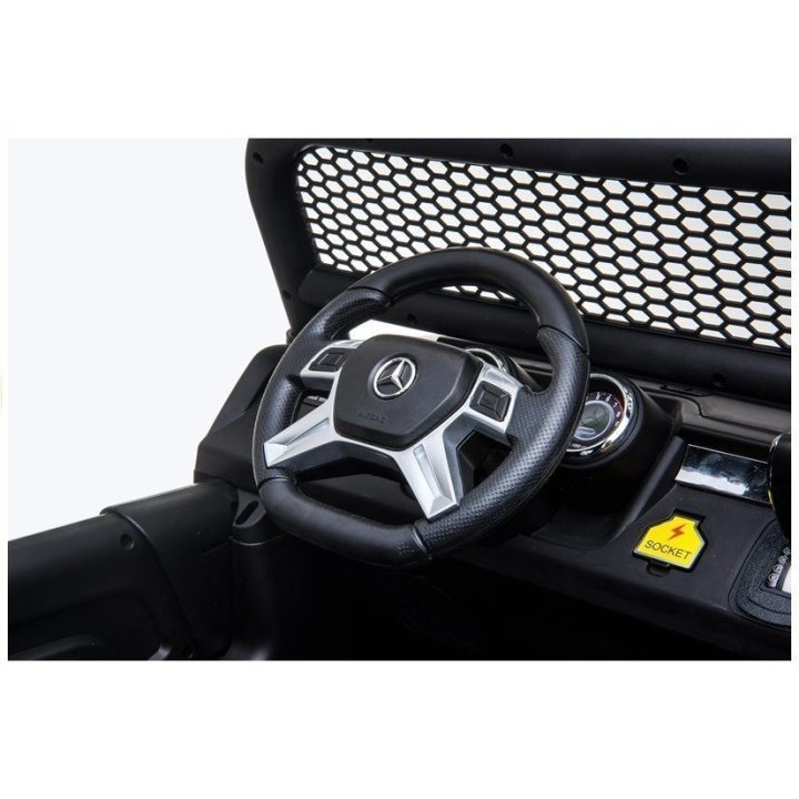 Elektrinis vaikiškas automobilis Mercedes Unimog baltas