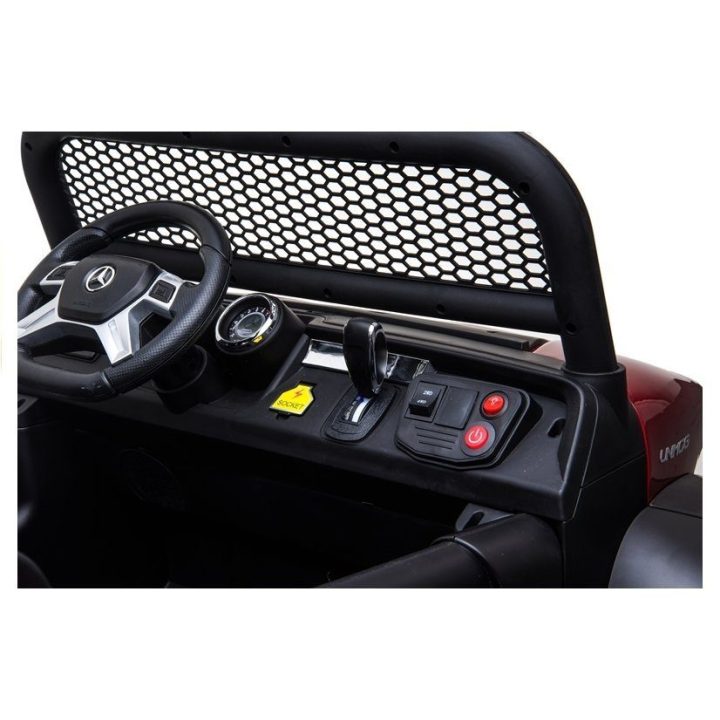 Elektrinis vaikiškas automobilis Mercedes Unimog baltas