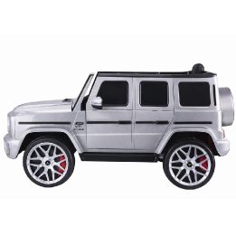 Elektrinis vaikiškas automobilis Mercedes G63 sidabrinis