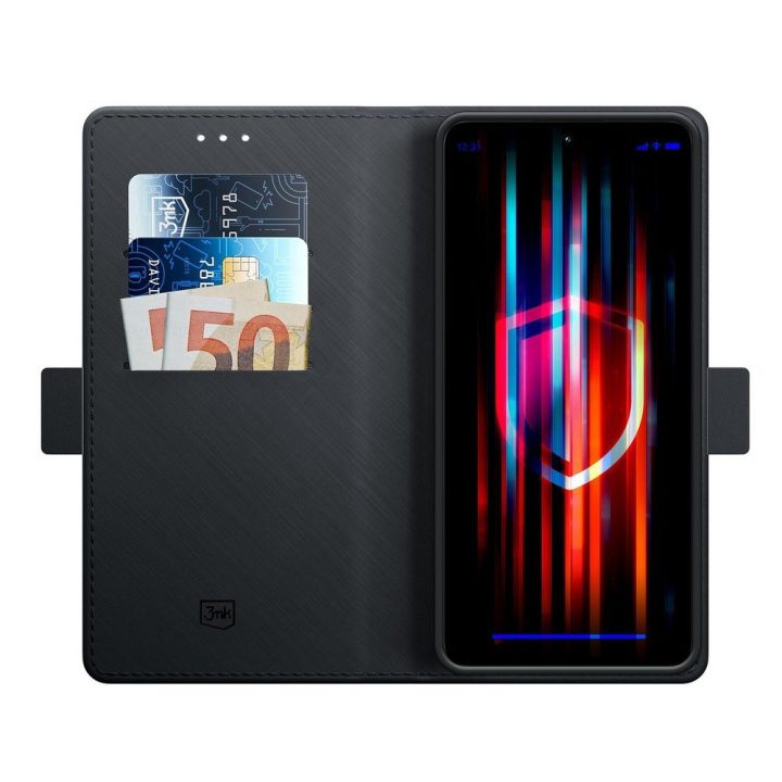 Dėklas telefonui Xiaomi 15T Pro 5G su kortelių skyreliais juodas