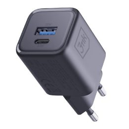 Telefono įkroviklis 33 W USB-C + USB GaN juodas