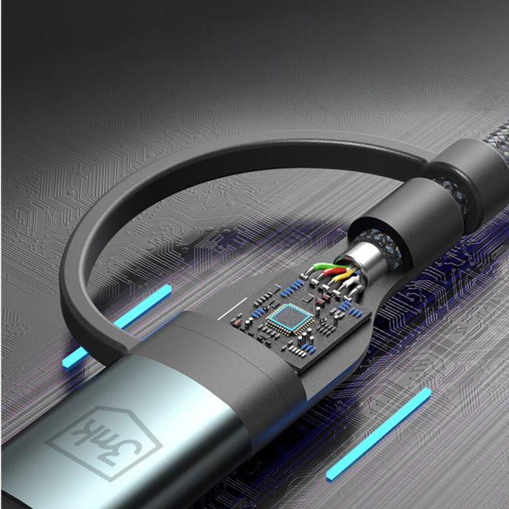 Įkrovimo laidas USB-A/USB-C ir USB-C/Lightning 1.2 m 60 W juodas