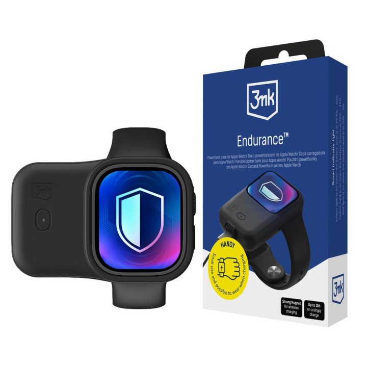 Power bank Apple Watch 40 mm / 41 mm laikrodžiui 2.5 W 1200 mAh USB-C juodas