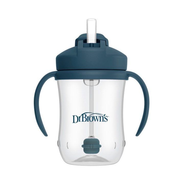 Kūdikių gertuvė su šiaudeliu 270 ml mėlyna Dr. Brown's
