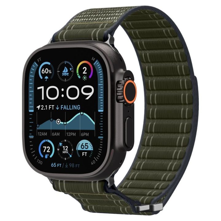Dirželis Apple Watch 44 / 45 / 46 / 49 mm žalias Spigen
