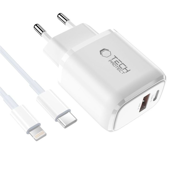 Telefono įkroviklis 45 W su USB-A ir USB-C