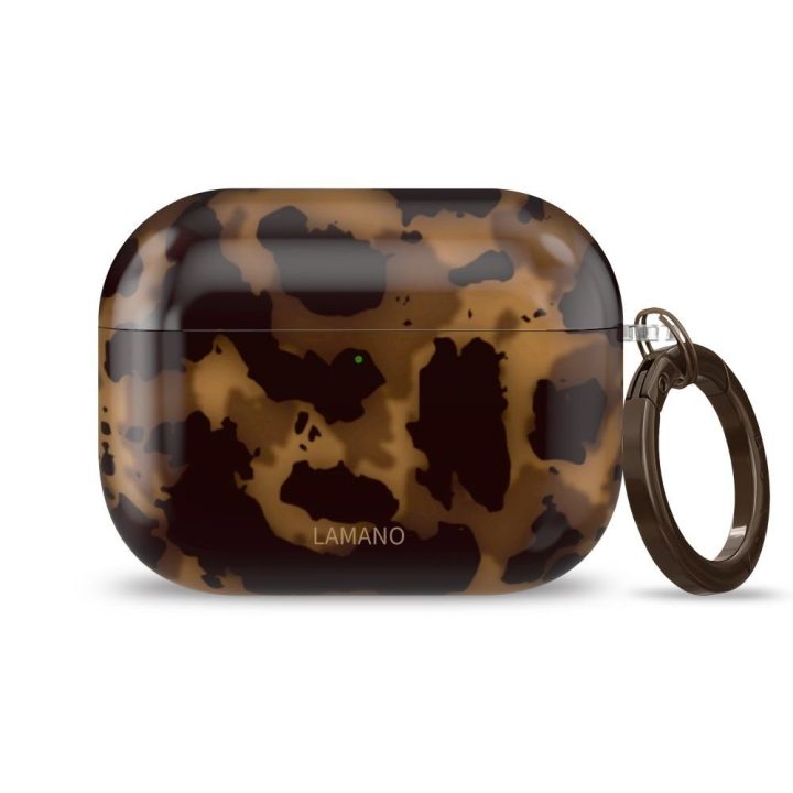 Dėklas AirPods Pro 1 / 2 ausinėms juodos ir rudos spalvos Lamano