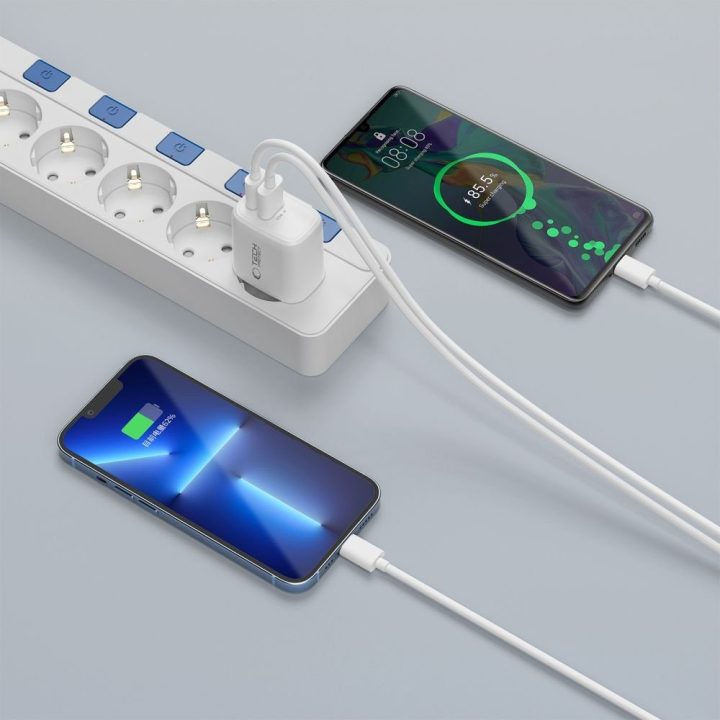 Telefono įkroviklis 45 W USB-C / USB-A baltas