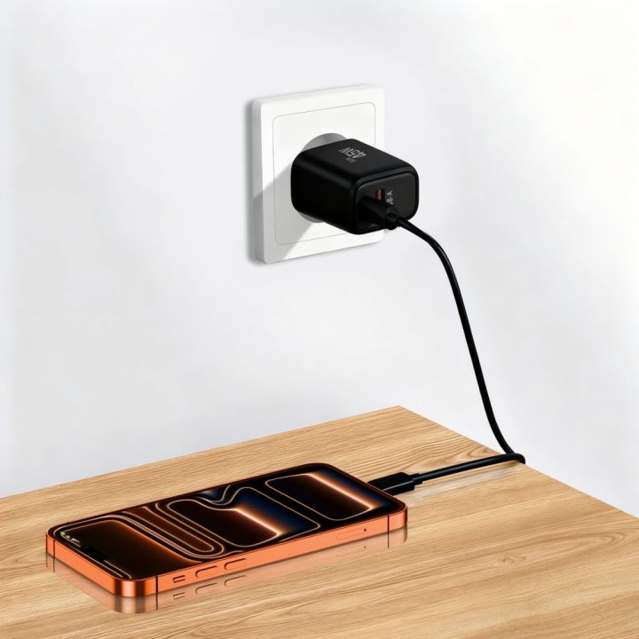 Telefono įkroviklis 45 W USB-C / USB-A GaN