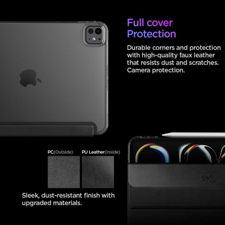 Dėklas iPad Pro 11” (2024/2025) Spigen Liquid Air Folio juodas