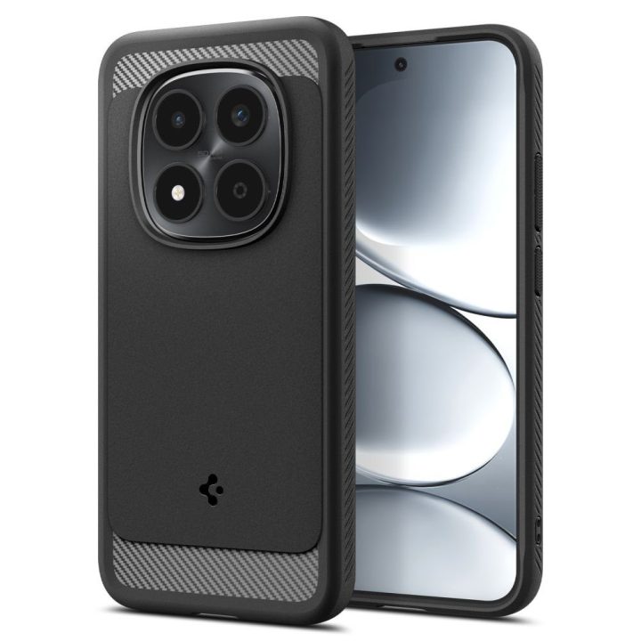 Dėklas telefonui Xiaomi Redmi Note 15 Pro 5G juodas Spigen Rugged Armor